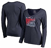 Women New England Patriots Pro Line by Fanatics Branded Super Bowl LI Champions Trophy Collection Locker Room Alternate V Neck Long Sleeve T-Shirt Navy FengYun,baseball caps,new era cap wholesale,wholesale hats